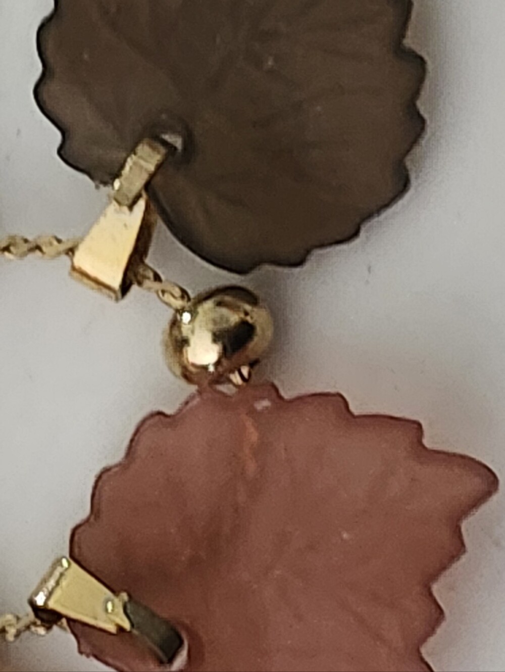 12k Gold Filled Multicolor Leaf Pendant Necklace - Picture 7 of 13